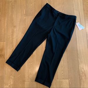 Banana Republic Black Cuffed Crop Pants 4P Petite
